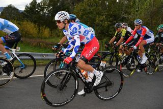 Guillaume Martin (Cofidis) took enough points towards the mountains classification in the breakaway on stage 15 of the 2020 Vuelta a España to secure the blue-and-white polka-dot jersey three days before the finish in Madrid