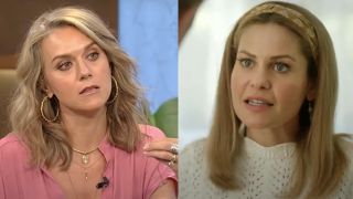 hilarie burton on the tamron hall show and candace cameron bure in a hallmark movie