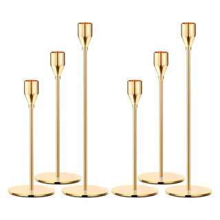 Gold candle holders
