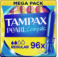 Tampax Compak Pearl Regular Tampons with Applicator - 96 pack | £18.25, Amazon