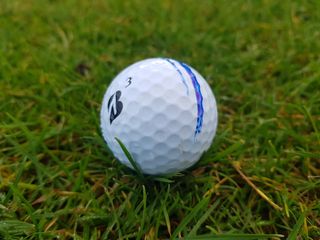 Bridgestone e6 golf ball lying on the ground