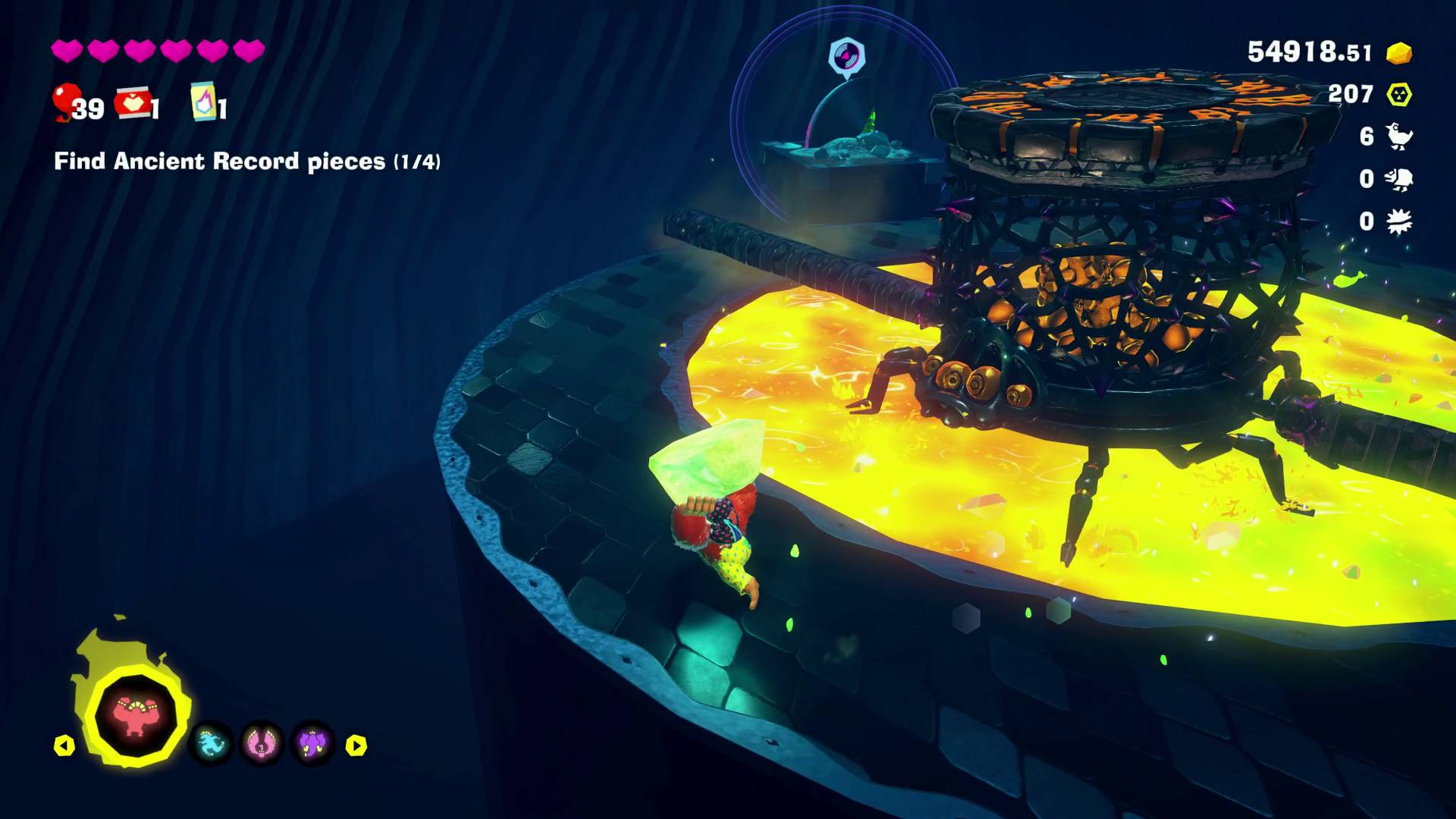 Donkey Kong Bananza Snake Bananza ancient record piece in sizzling sunbath