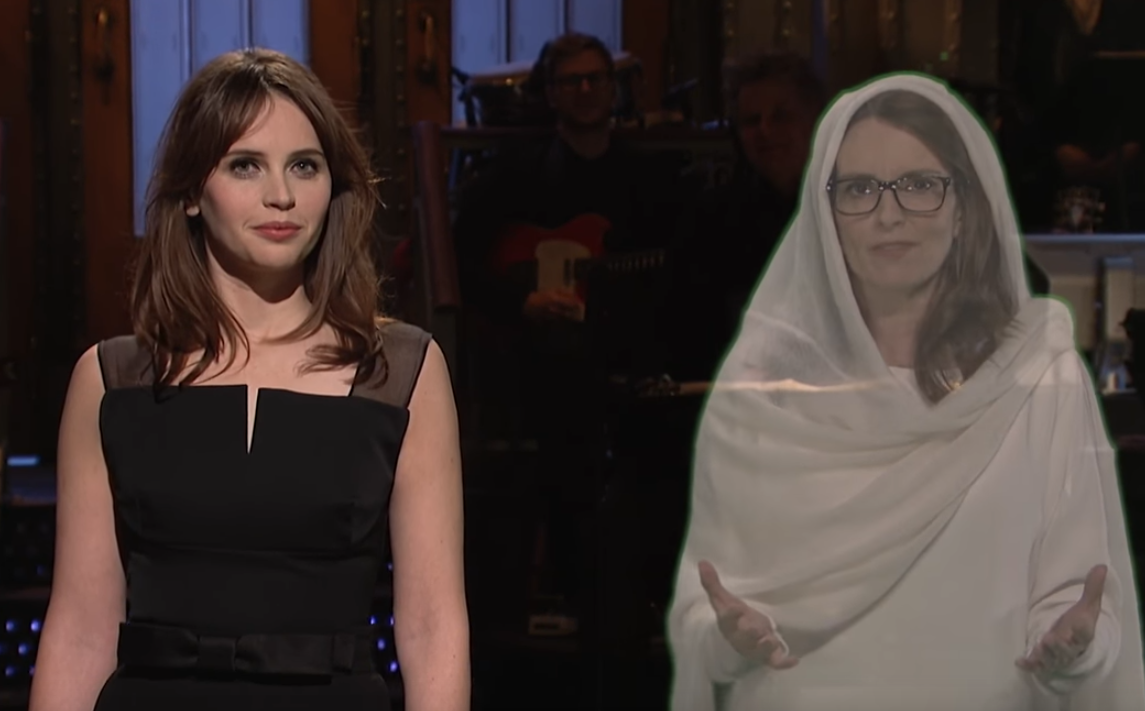 Tine Fey and Felicity Jones on SNL