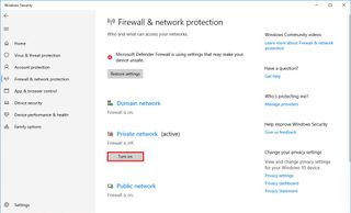 Windows 10 enable firewall