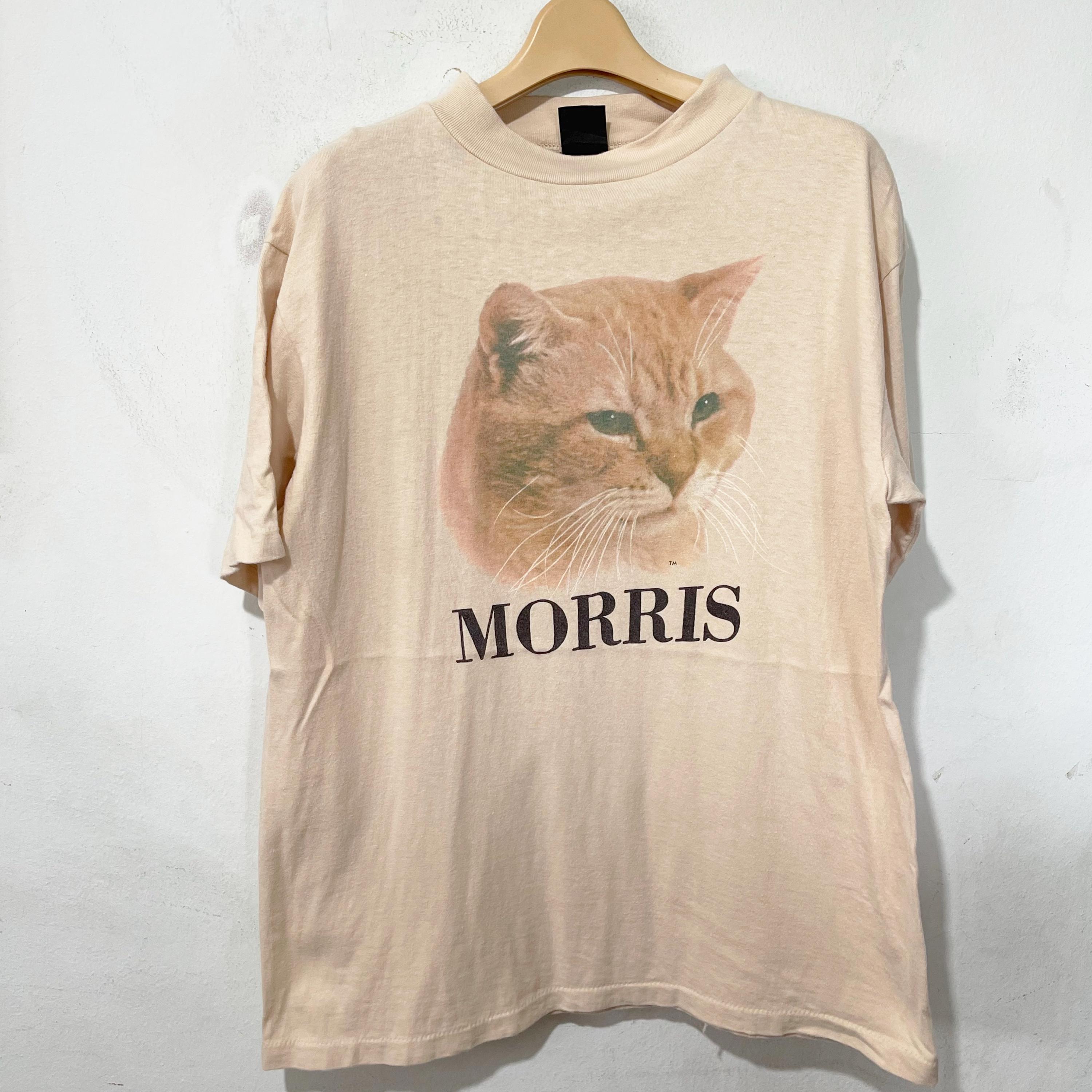 Vintage 80s Morris the Cat T-Shirt 9lives Advertising Orange Tabby Graphic Tee Size M