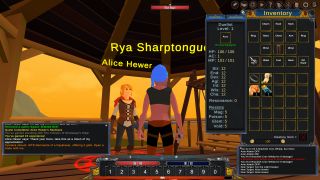 Erenshor - A player talks to Alice Hewer to receive a quest in a game that looks like an MMO