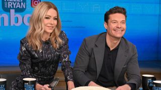 Kelly Ripa and Ryan Seacrest on Live with Kelly and Ryan.