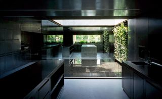 Kitchen opens up to a courtyard