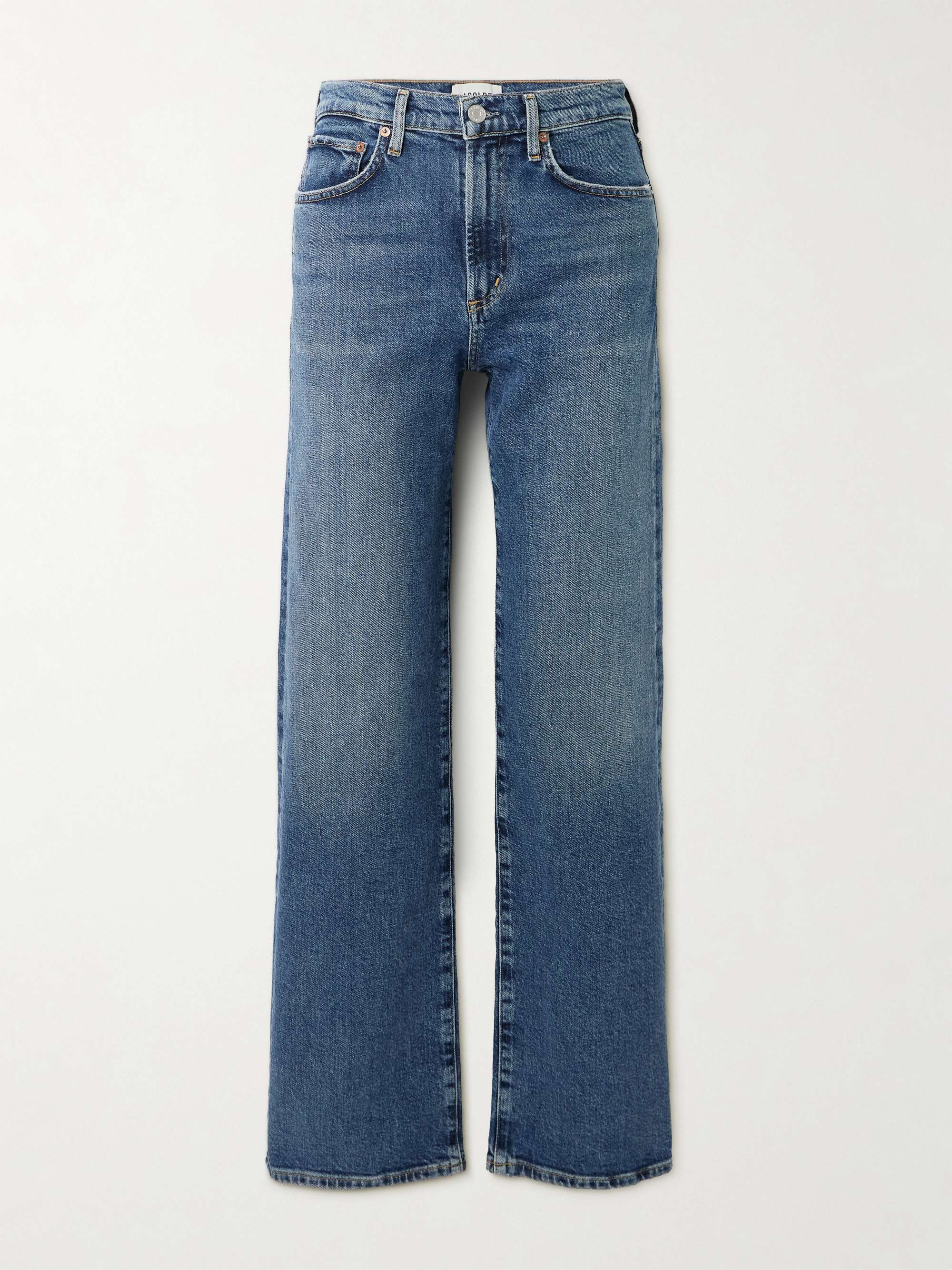 Harper Mid-Rise Straight-Leg Jeans