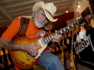 May 19, 2014: Dickey Betts visits the Gibson factory in Nashville.