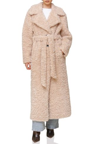 Oversize Faux Shearling Long Coat