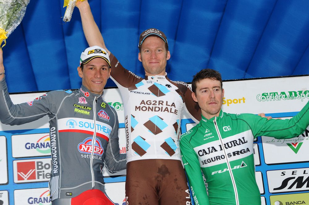 Andrea Fedi (Southeast), Jan Bakelants (G2R La Mondiale) and &Aacute;ngel Madrazo (Caja Rural - Seguros RGA)