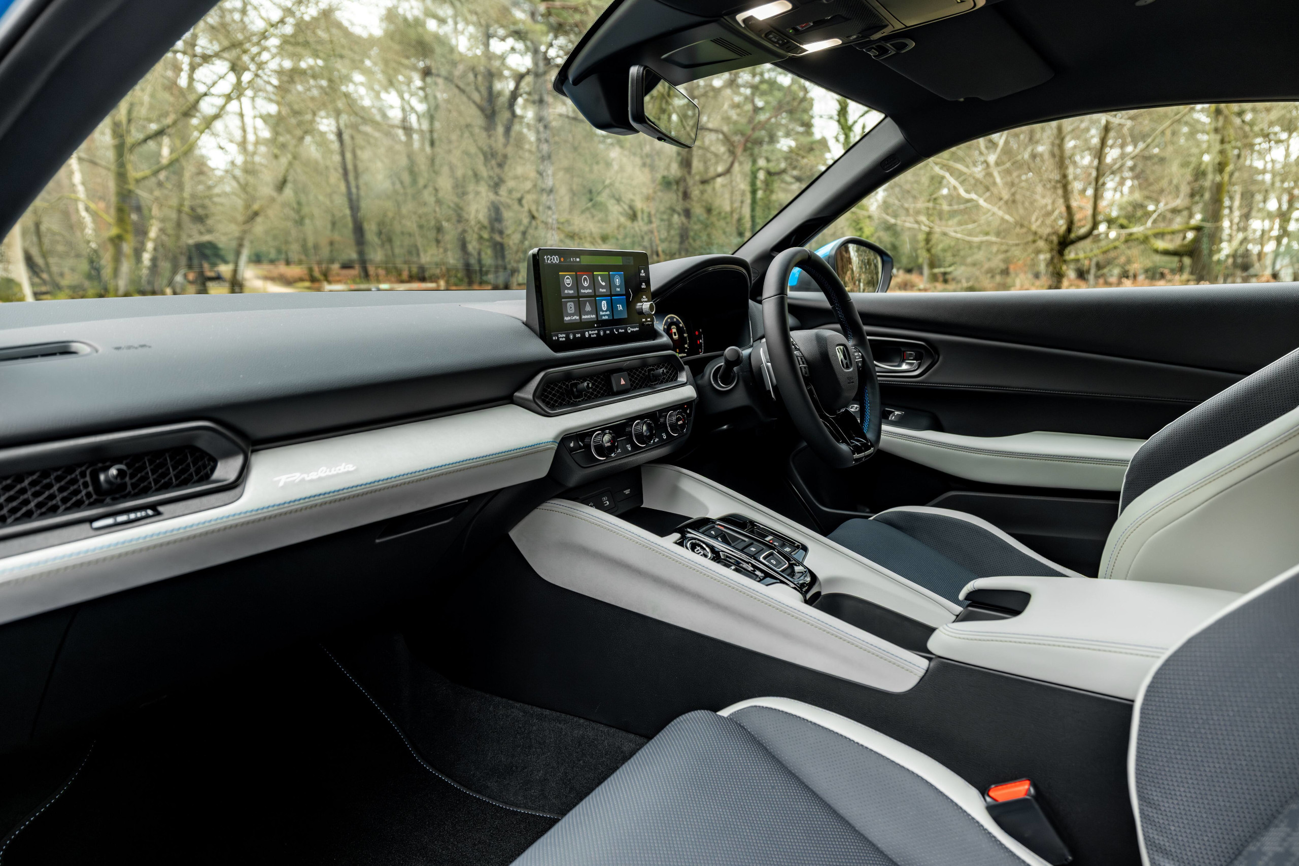 The front cabin is spacious and ergonomically sound
