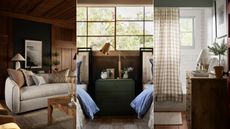 Three images of Shea McGee's modern charm style from the McGee & Co. spring collection