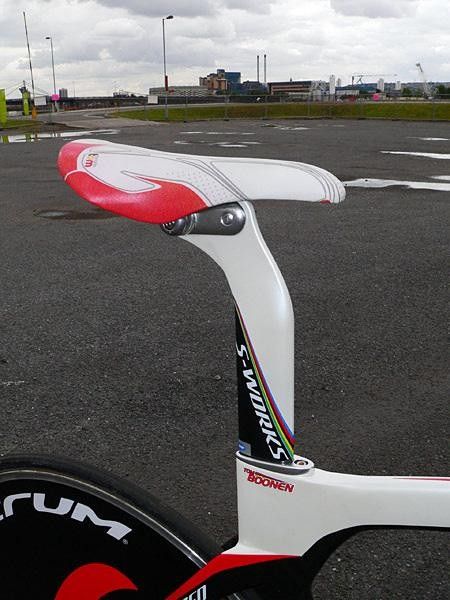 Boonen's desired position required the rearmost setting on the Transition post.