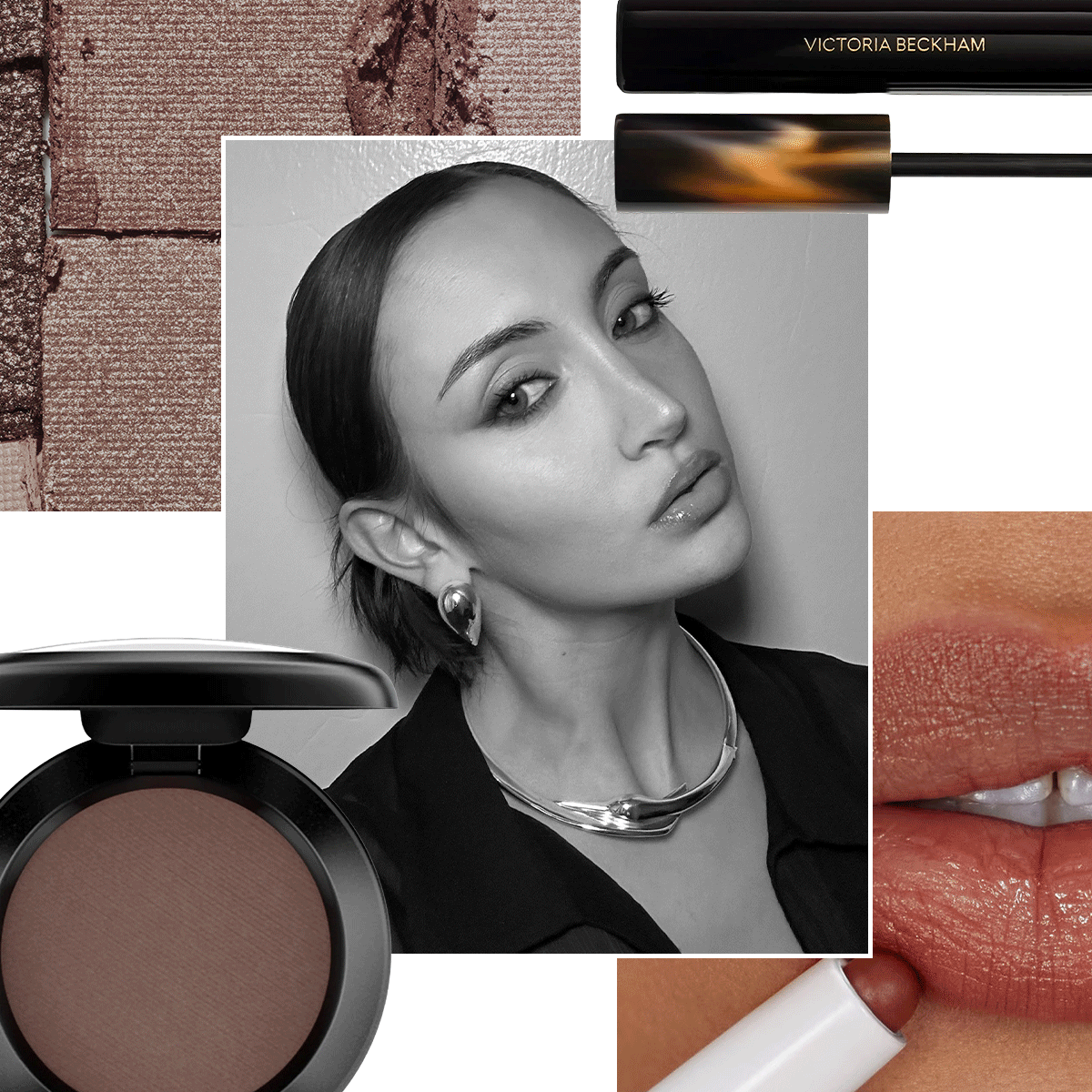 gif of editor headshots and beauty products