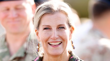 Sophie, Duchess of Edinburgh, in her role as Royal Colonel 5th Battalion, The Rifles, attends a 5 RIFLES Homecoming Parade at Picton Barracks on October 4, 2024