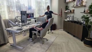 Photos of an ergonomics consultation at the Secretlab HQ in Sinagpore.