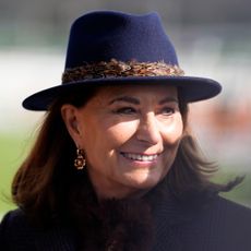 Carole Middleton attends the Cheltenham races