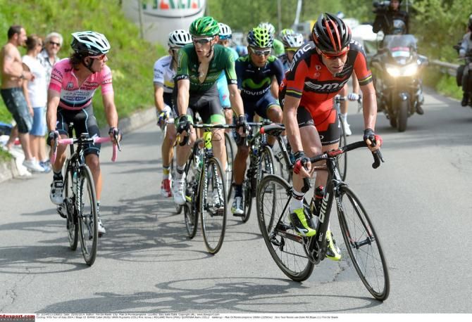 Cadel Evans (Team BMC) controls the pace