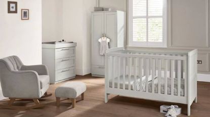 A baby's room with Mamas & Papas furniture 