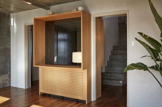 bespoke joinery cabinet inside Trellick tower apartment