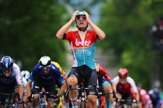 De Lie claimed his first WorldTour win at the Grand Prix Cycliste de Quebec