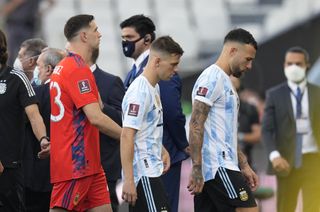 Giovani Lo Celso, centre, and Argentina