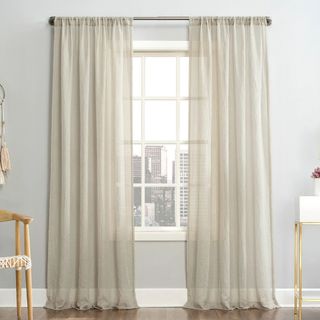 Long, linen curtains