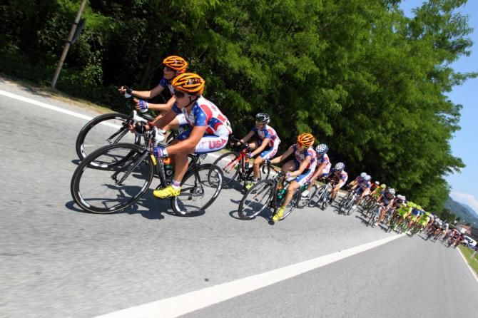 US National Team team ensured that the break didn't get too big an advantage before the final climb