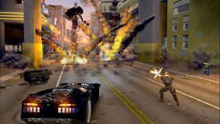 A screenshot from Crackdown on Xbox 360