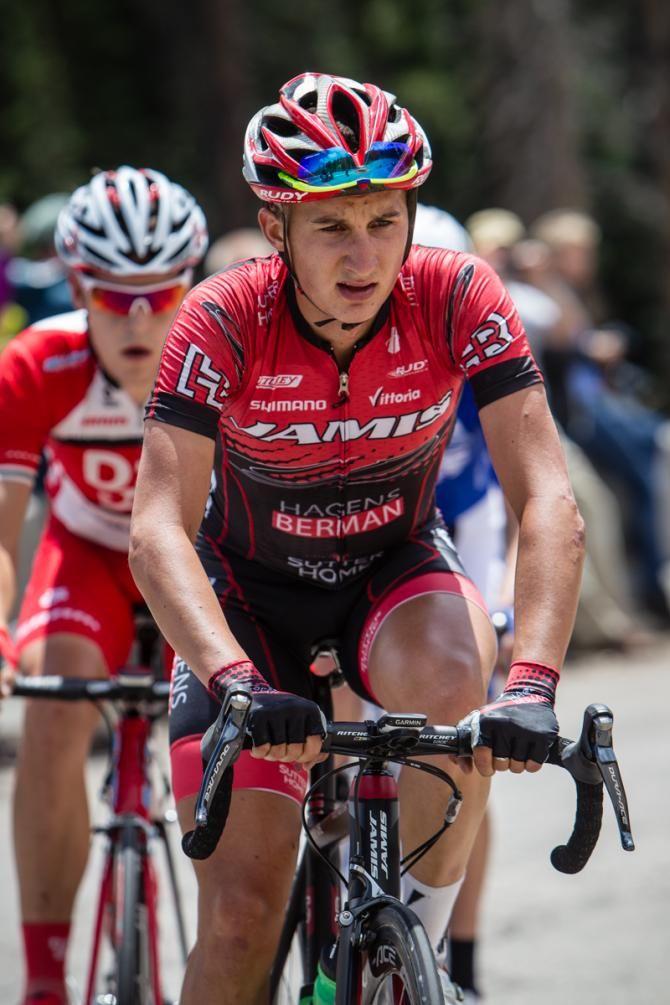 Stephen Leece (Jamis) working hard in the break