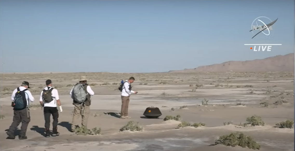 Scientists take a closer look at the OSIRIS-REx capsule.