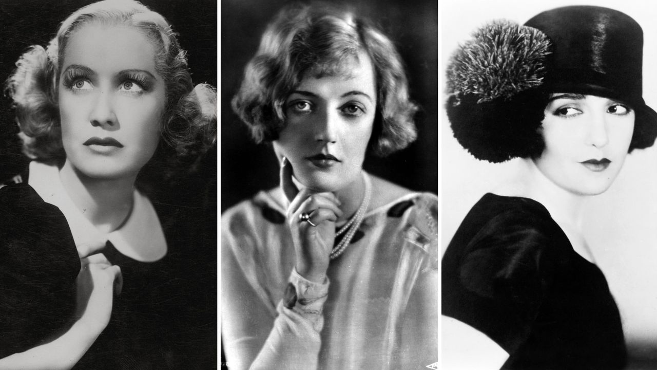 collage of Miriam Hopkins, Marion Davies, and Bebe Daniels