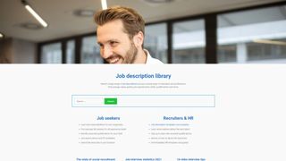 Website screenshot for Job Description Library