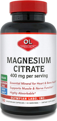 Olympian Labs Magnesium Citrate 400mg | Was $15, Now $10.50 at Amazon