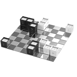 chessboard with small candles as pawns