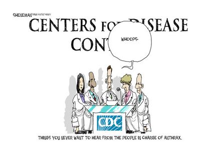 Editorial cartoon anthrax disease control