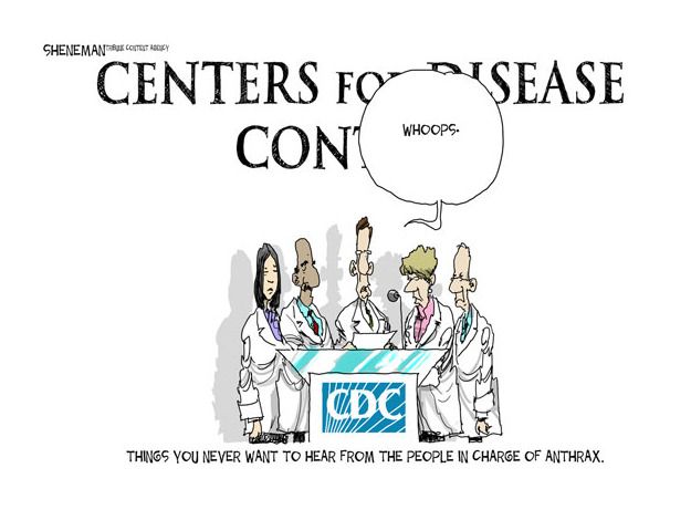 Editorial cartoon anthrax disease control