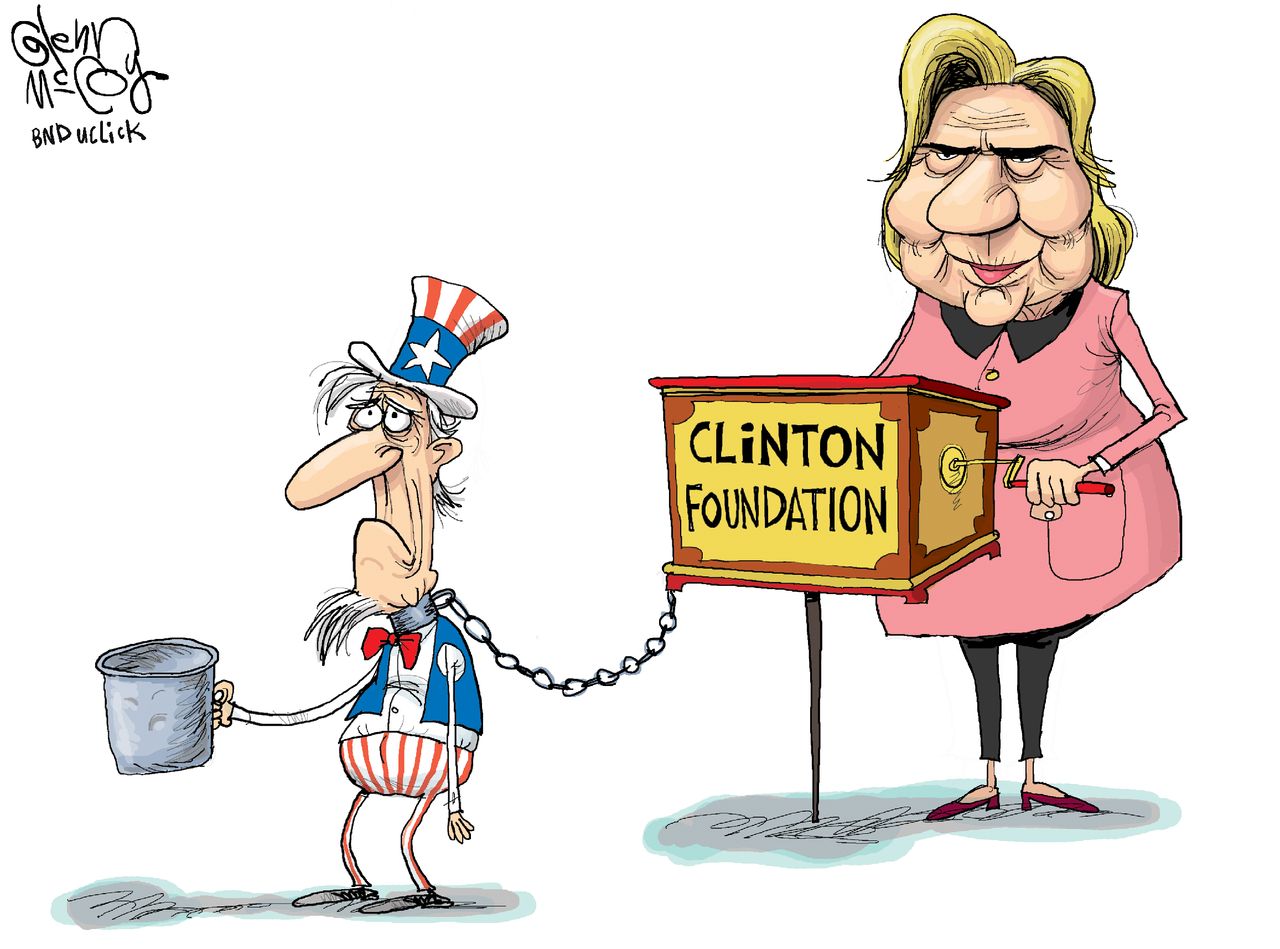 Political cartoon U.S. 2016 election Hillary Clinton