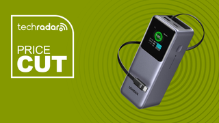 Ugreen Nexode portable battery next to a label reading "price cut"