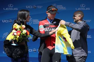 Tejay van Garderen (BMC) assumes the race lead at the 2018 Tour of California following his win in the stage 4 time trial