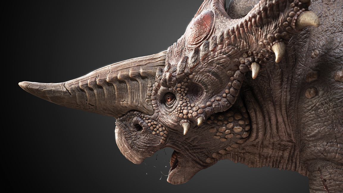 Maya 2025 review; a 3d render of a dinosaur