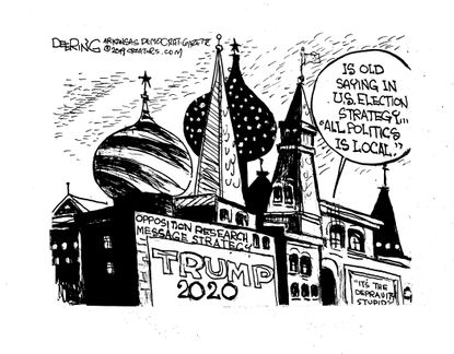 Political Cartoon U.S. Kremlin KGB Foreign Interference Trump Election