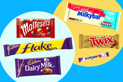 a collage showing the healthiest chocolate bars
