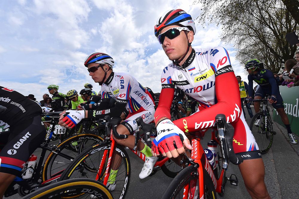 Simon &Scaron;pilak (Katusha) on the start line