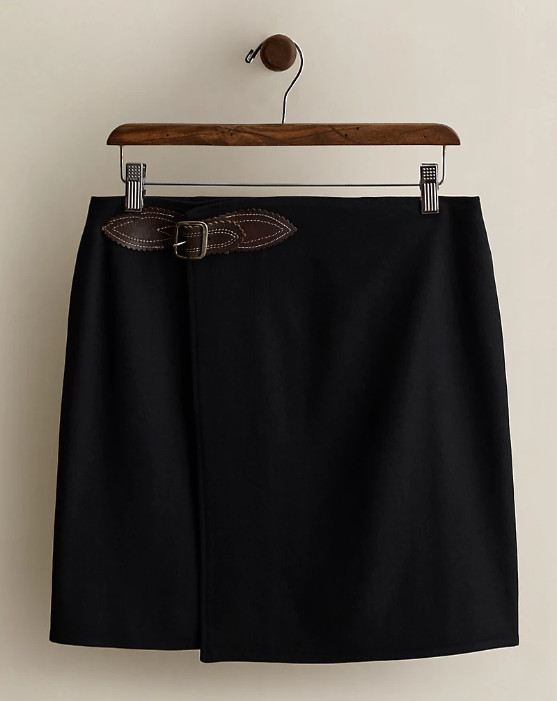 C. 2008 Buckle Trim Wrap Skirt Size 6