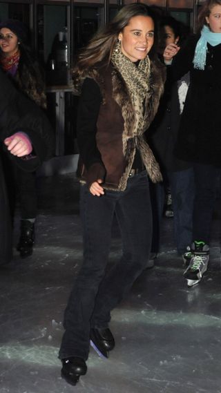 Pippa Middleton skates at the VIP opening of the Somerset House Ice Rink in 2008