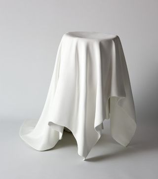 Lamp covered with white cloth