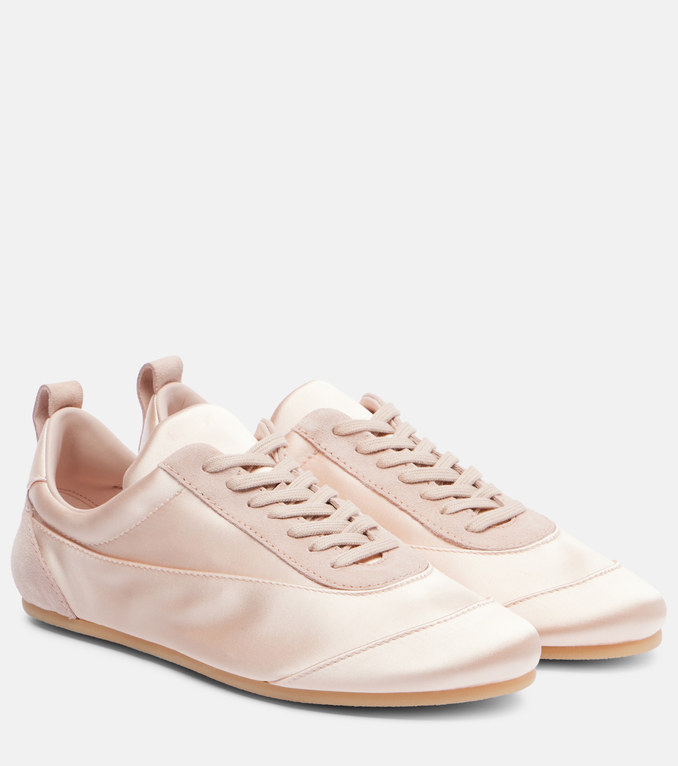 jil sander floor suede satin sneakers
